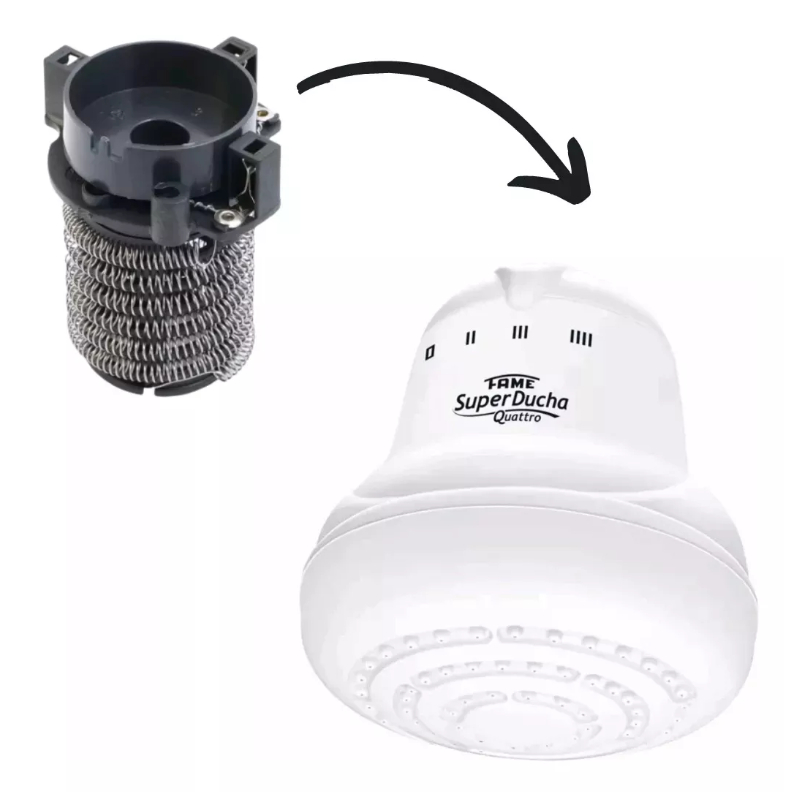 Resistência Chuveiro Fame Super Ducha Quattro Kibanho 4t 4 temperaturas ...