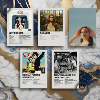 Quadro Decorativo Placas Lana Del Rey Quadro Discografia Album em MDF 30x20cm Full HD