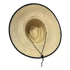 Chapéu de praia sombreiro de palha natural aba grande com cordão