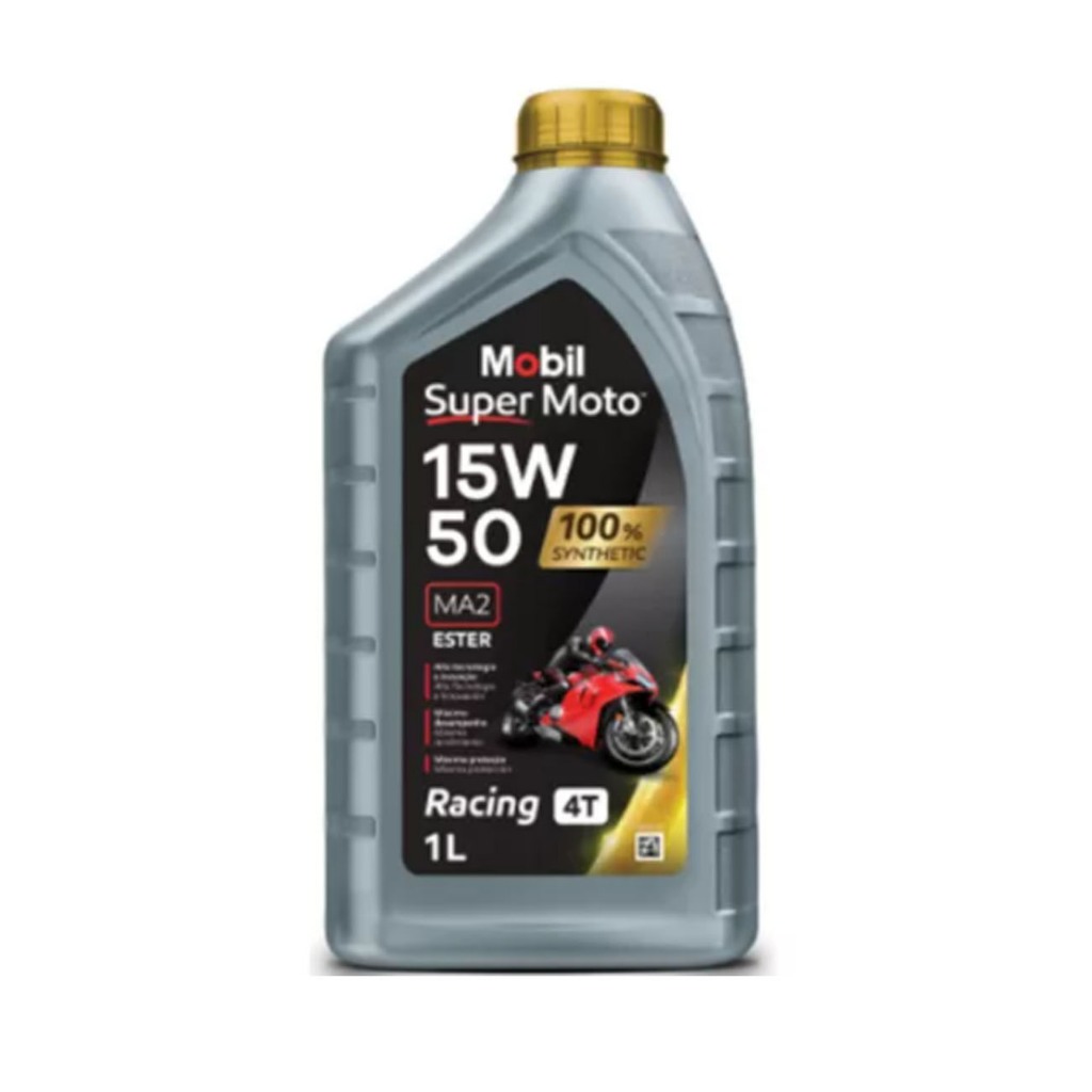 Óleo Mobil Super Moto 15W50 100% Synthetic Racing 4T