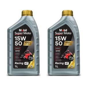 Kit 2 Óleos Mobil Super Moto 15W50 100% Synthetic Racing 4t