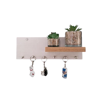 Porta Chaves com Prateleiras para Oculos e Carteira Mdf ou Enfeite