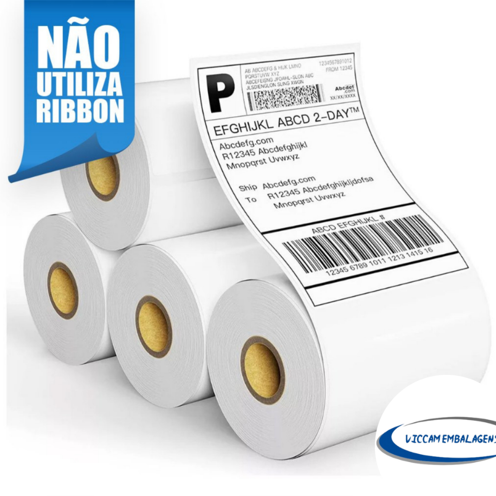 Etiqueta Termica 10x15 branca A Prova Dagua E-commerce Zebra ELGIN Argox