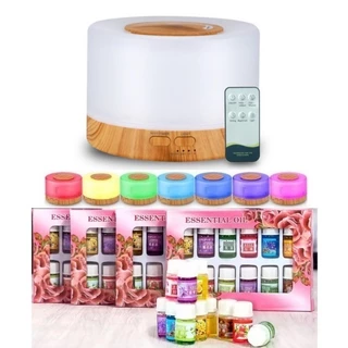 Difusor Ultrassônico Umidificador + Kit 12 Essências Aromáticas Com Controle Remoto