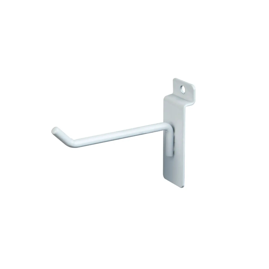 Confezione 25 Ganci Euro Slatwall 100mm Cromati - REL R528 C Per Espositori