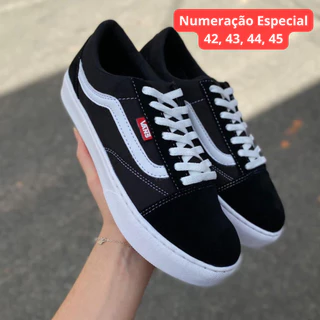 Tênis Casual Esportivo Masculino Numeração Especial 42 43 44 45 46 47 Knu School Super Promoção Grade Grande Resistente Confortável