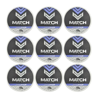 Kit 10x Pomada Modeladoras Fixadoras Match ForMen - 4 Modelos Incolor, Black, Efeito teia e Caramelo