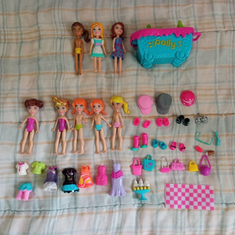 Acessórios Polly Pocket Antiga e Nova Lote Brinquedo Casa de Bonecas ...