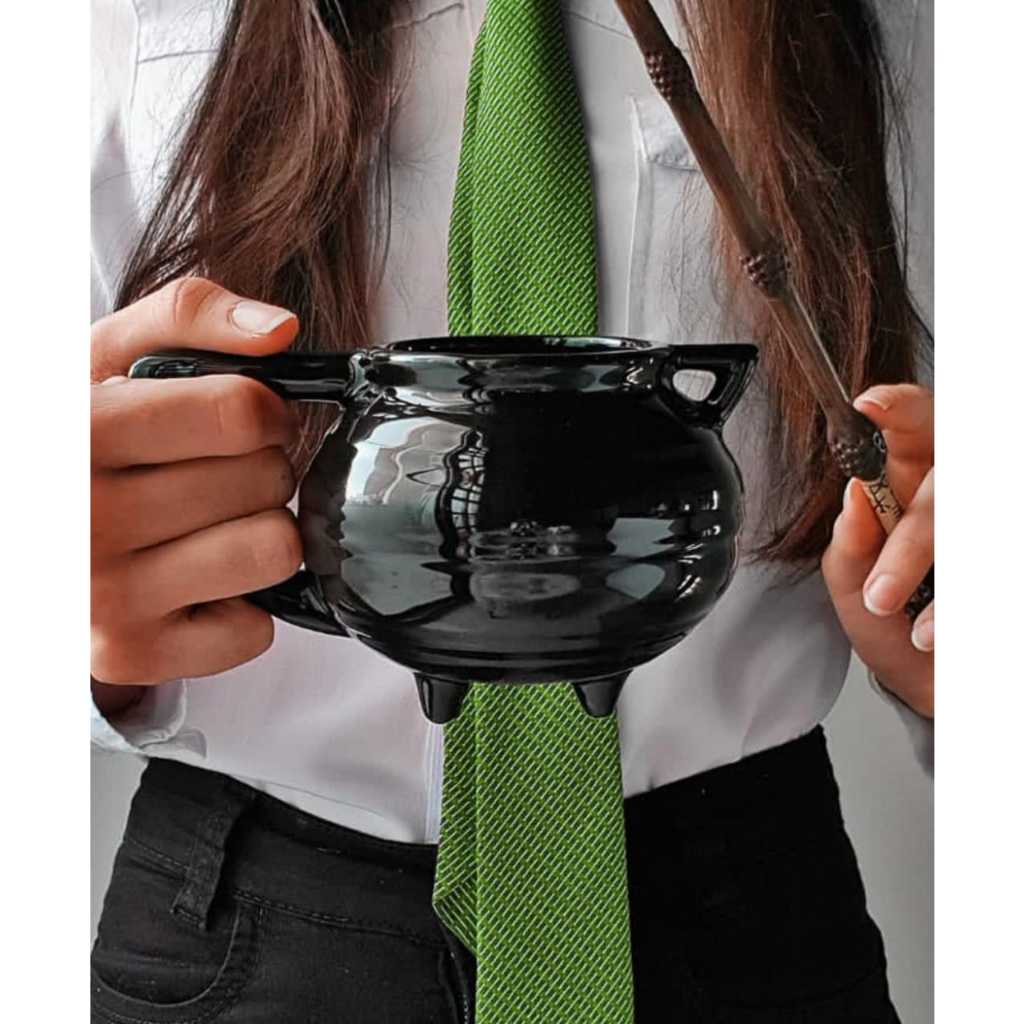 Kit 03 Caneca de Caldeirão Bruxa Cerâmica Personalizada 3D