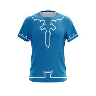Camiseta Dry Fit Treino Academia Zelda Azul V1 BTOW