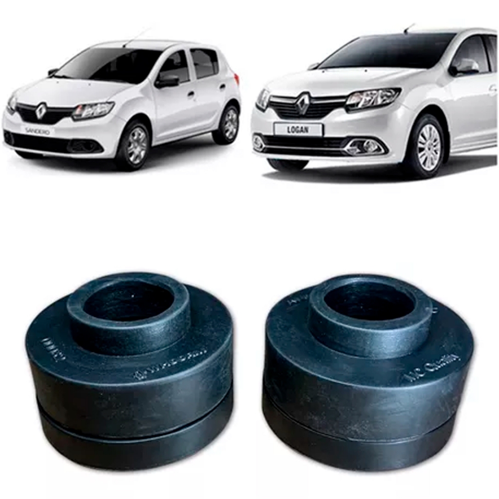 Sandero Logan Kit Lift Traseiro 5cm + Calço Complementar