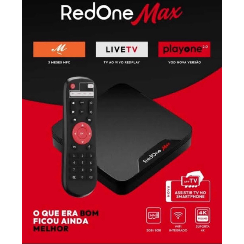 RECEPTOR RED ONE MAX 4K ATUALIZADO.