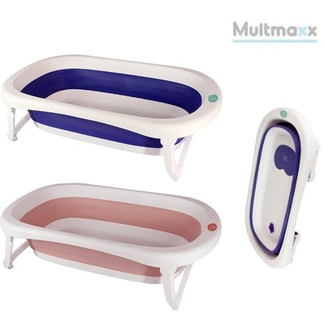Banheira Dobrável Abre e Fecha Multmaxx Portátil e Retrátil Antiderrapante Bebê Infantil MTX019