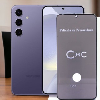 Película de Privacidade de Vidro 3D Galaxy S24 / S24 Plus/ S24 Ultra Com Furo da Digital