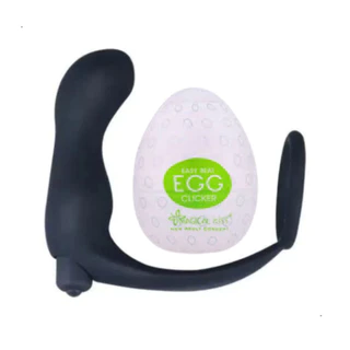 Estimulador Prostata Massageador Com Anel Peniano + Masturbador Masculino Ovo Egg de Silicone