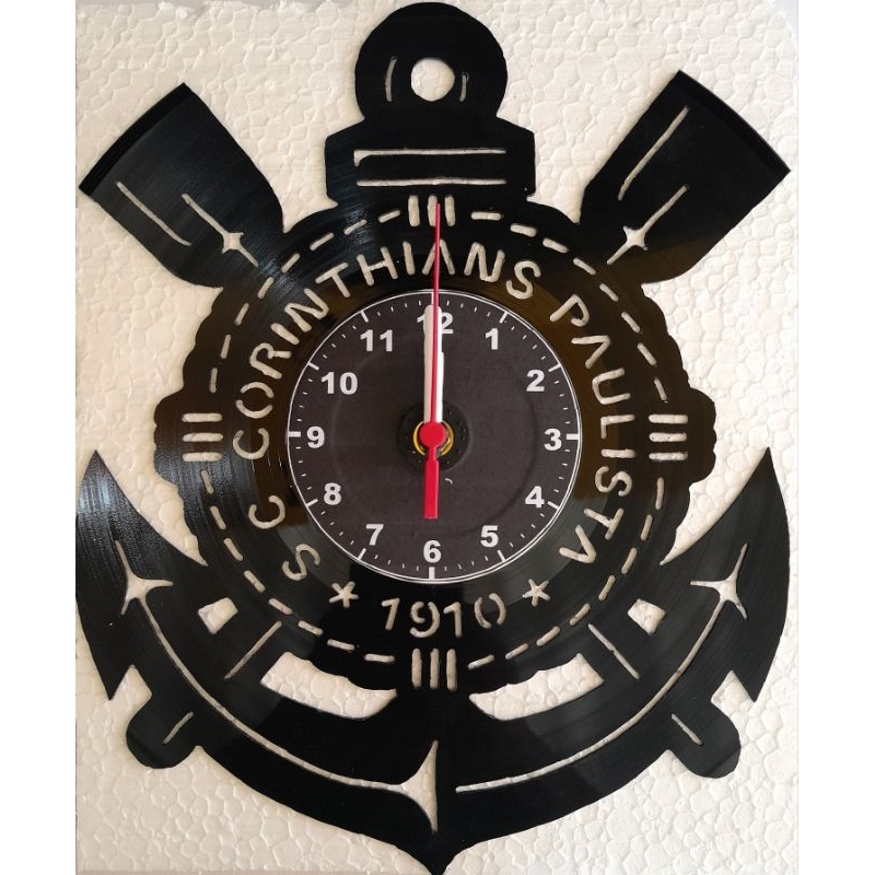 Relogio vinil Corinthians