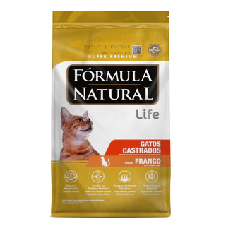 Racao Formula Natural Gato Castrado Frango 7kg - Racao Gato Castrado - Adimax