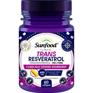 Trans Resveratrol 98% Pure 600mg 60 Softgels Sunfood