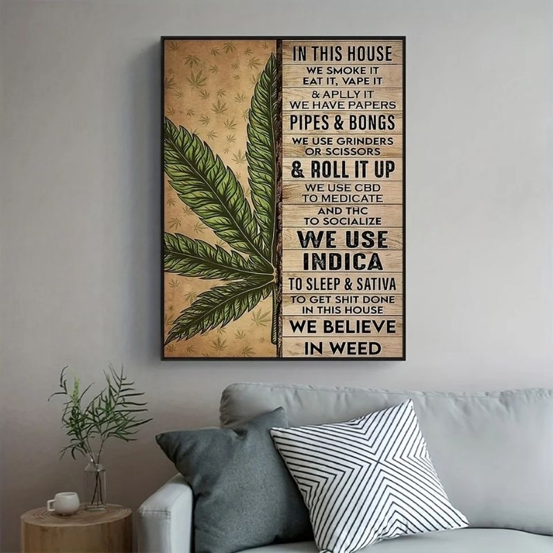 quadro decorativo erva uma peça 40x60 cm