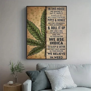 quadro decorativo erva uma peça 40x60 cm