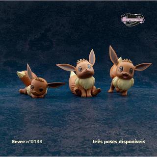 Miniatura 3D Pokémon Eevee | Eevee 50mm 45mm e 35mm | Pokémon Action Figure | Impressão 3D em resina