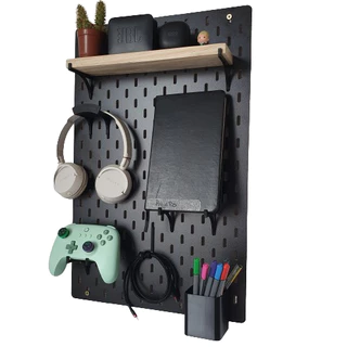 Pegboard Painel Organizador Setup Home Office 56x36cm Preto