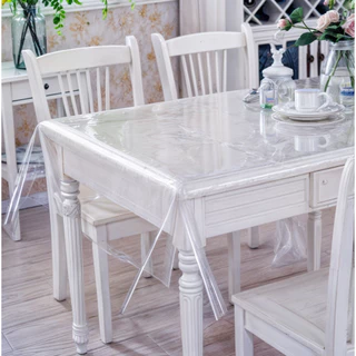 Toalha de Mesa Plástico forro de mesa PVC 0,10mm flexivel diversos tamanhos Transparente Cristal Impermeável Térmica