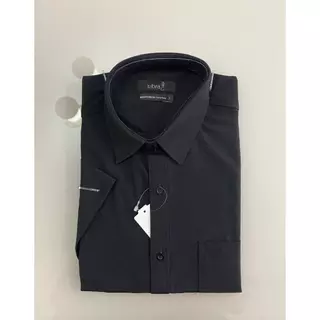 Camisa Social Masculina Sibra Ref 2288C* Manga Curta Modelagem Regular Passa Fácil