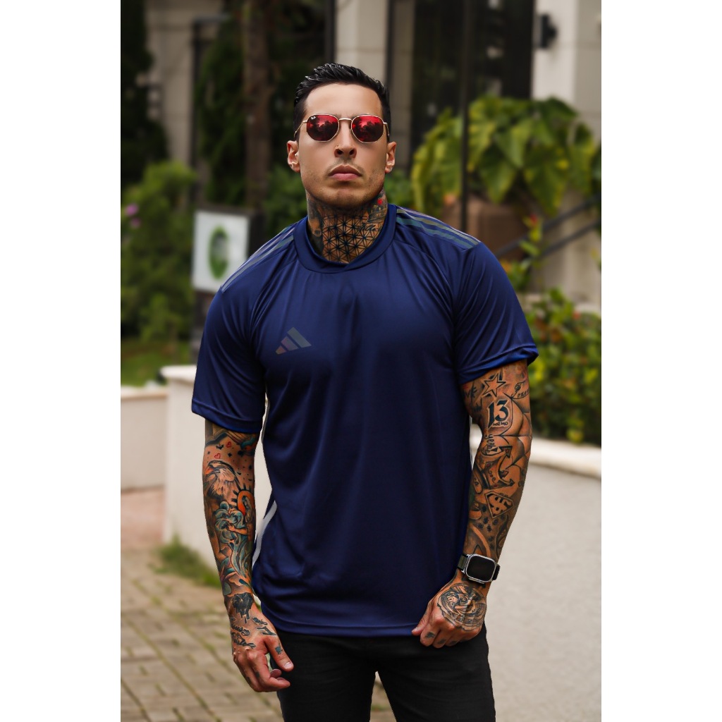 Camiseta ADS Dri Fit Proteção UV Premium, Logo Refletivo. | Shopee Brasil