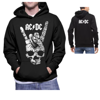 Blusa Moleton Banda de Rock ACDC Camiseta 100% Algodão unissex Rock Envio imediato