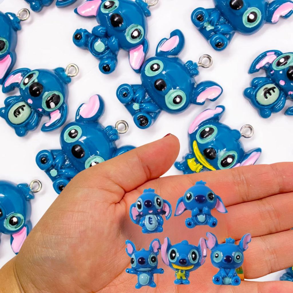 Pingente Stitch 6 ou 10 peças Crie com estilo suas joias pulseiras ...