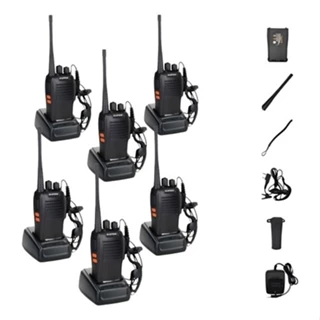 Kit 6 Radios Comunicador Baofeng777s 12km 16 Canais Original