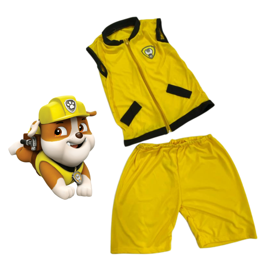 Fantasia Patrulha Canina Conjunto Rubble Premium Oferta | Shopee Brasil