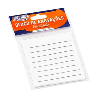BLOCO ADESIVO BRANCO PAUTADO BRW