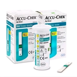 Kit  2x50 (100 TIRAS) ACCU CHEK ACTIVE em Oferta na Shopee
