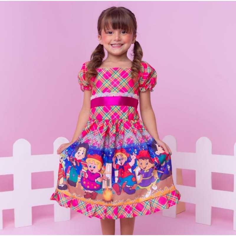 Vestido Junino Infantil Festa Junina Barato Meninas