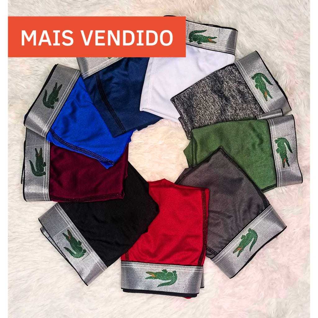 Kit 10 cuecas Box Boxer Masculina Microfibra j