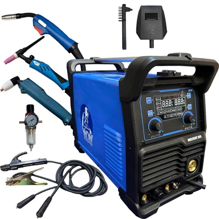 Inversora De Solda Multiprocesso 5 Em 1 Mig Com Gás, e sem Gás, Tig, Eletrodo E Corte Plasma 250A