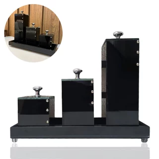 Kit Lavabo Banheiro Preto Luxo com Bandeja Frascos 3 Potes Vidro