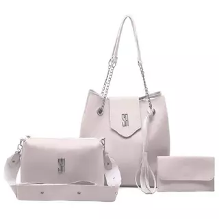 Conjunto 3 Bolsas Em Couro Luxuosa Sacola Transversal + Bolsa Tira Colo Bag + Carteira Feita Artesanalmente Em Altíssima Qualidade