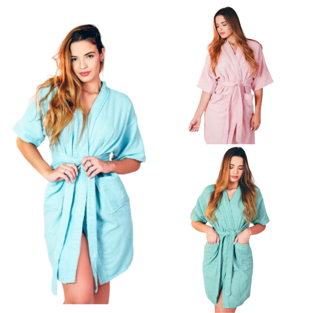 Roupão Banho Atoalhado Felpudo Unissex 100% Algodão Toalha