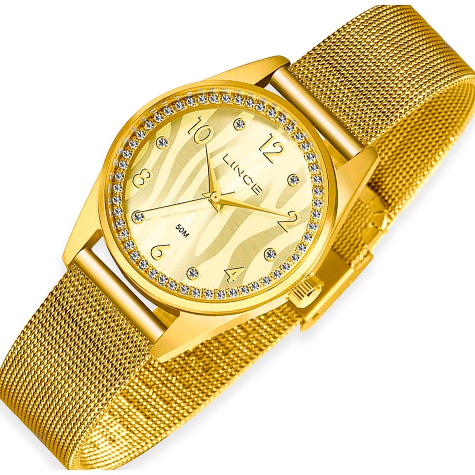 RELÓGIO LINCE FEMININO DOURADO LRGJ137L C2KX