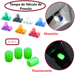 M9977 - Kit 4 Peças Tampas de Válvulas de Pneu Da Roda Estilo Fluorescente De Carro De Automóveis Capa Acessórios Motocicleta Auto Peça