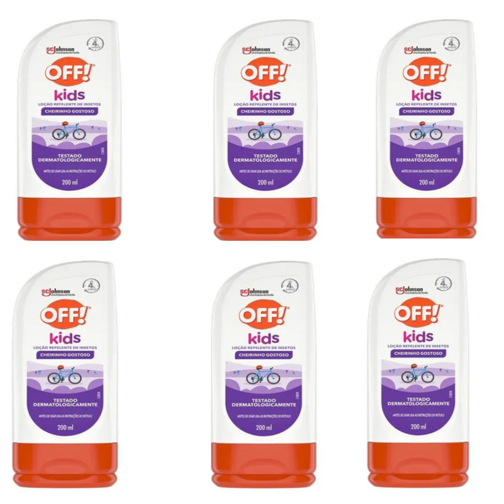 Kit 6 Repelente Off Kids 200ml | Shopee Brasil