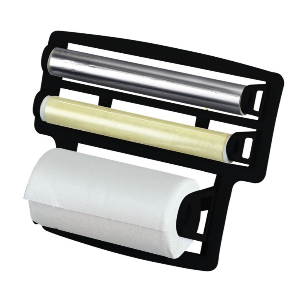 Porta Papel Toalha Triplo Suporte Para Rolos.