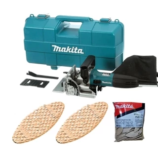 Kit Fresadora de Junção 4Pol 710W PJ7000 Makita e 200 Biscoitos #20