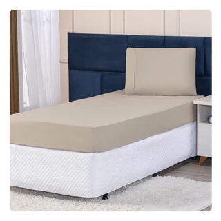 Jogo de Lençol Solteiro 02 Peças Ponto Palito Percal 200 Fios em Oferta na Shopee