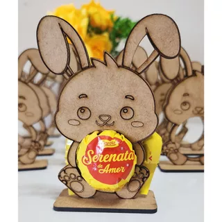 Lembrancinha Porta Bombom Coelho da Páscoa Mdf Cru, Mdf Branco em Oferta na Shopee