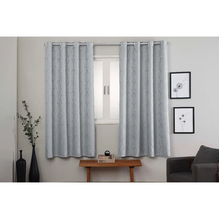 Cortina Jacquard estampado 2,80 X 1,70 Sala ou Quarto