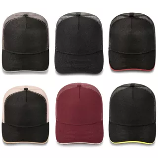 Boné Aba Curva Masculino Liso Trucker Redinha Telinha Diversos Cores MXC BRASIL